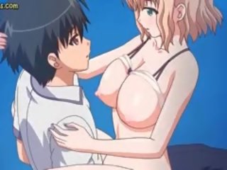 Anime pupytė mylintis storas velenas su jos burna