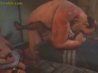 Lulu fodido difícil em 3d monstro porno animação