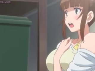Grande breasted anime fica hammerd
