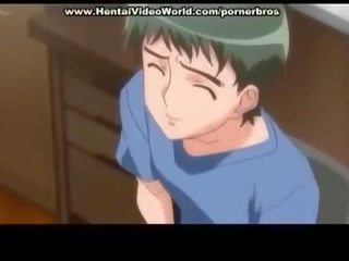 Anime teen mademoiselle makes fun fuck in bed