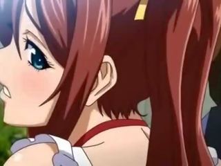 Nieśmiałe anime teenie dostaje łechtaczka rubbed