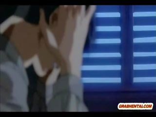 Bondage ýapon gutaran künti anime gets wax and exceptional poked