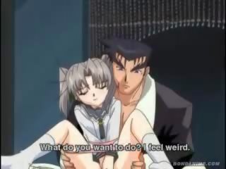 Simpatiska sīka auguma hentai anime draudzene cums un sūkā penis