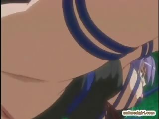 Caught Anime Gets Squeezed Her Bigtits And Ass Drilled By Te