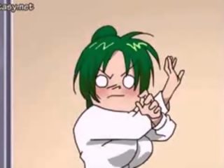 Baliw anime asawang babae makakakuha ng bibig puno