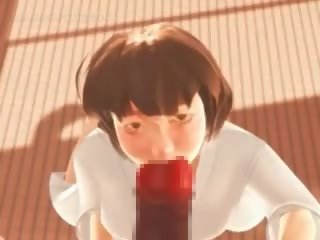 Anime karate tipar me gojë mbyllur në një masiv kokosh në 3d