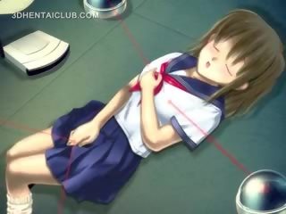 Anime diva In School Uniform Masturbating Pussy