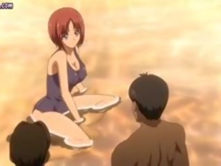 Saucy Anime young lady Gets Facial In Group xxx video