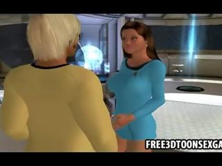 Sedusive thgreesome with two beautiful 3d cartoon alien babes