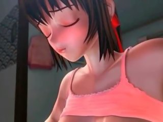 Wonderbaar oversexed hentai sweetheart nailing haarzelf met een dildo