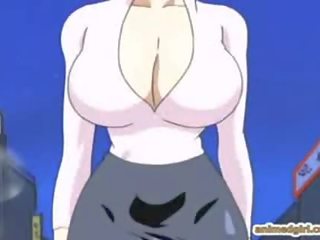 巨大な melon ティッツ エロアニメ tittyfucking と フェイシャル cumshoting