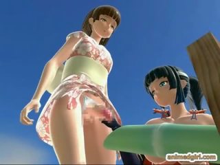 Jepang 3d animasi pornografi wadam mendapat memainkan kontol dengan tangan