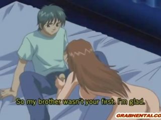 Slutty manga mudel tüdruk koos tohutu tissid saab assfucked poolt tema vennad boyfrien
