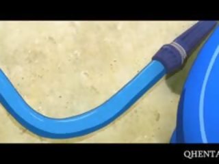 Hentai cutie prerje fucked në një pishinë përjashta