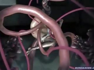 Raging tatlong-dimensiyonal tentacles nabunggo a beyb mahalay