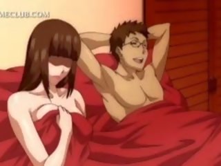 3d anime mergaitė gauna putė pakliuvom po sijonu į lova