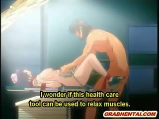 Legat hentai asistenta devine electric shocks și brutal poked
