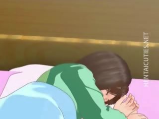 Pen 3d anime elskerinne ha en våt drøm