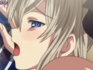 Divi anime cāļi licking dzimumloceklis