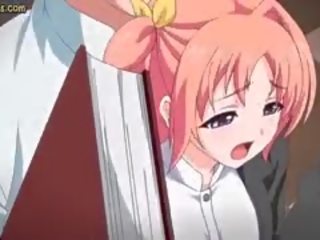 Teismeline anime õpilane saab kruvitud sisse raamatukogu