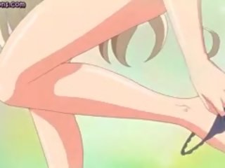 Grande meloned anime prende vagina pieno con sborra