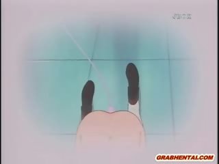 ボンデージ エロアニメ 男女共学の ディルド 彼女の 尻