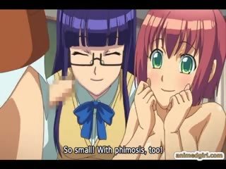 Plavky anime transsexuál krása dostane olizovať ju veľký penis