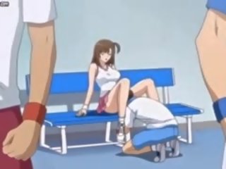 Hentai kuiken geniet anaal volwassen klem bij sportschool
