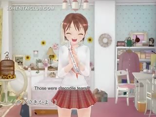 Αθώος hentai sweetie παρουσίαση εσώρουχα γυναικαία κάτω από την φούστα