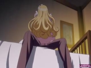Blonde Hentai Maid With Huge Titties Rides Hard phallus