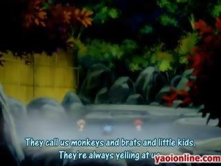Ζευγάρι του hentai juveniles να πάρει marvellous λούτρο σε ένα πισίνα