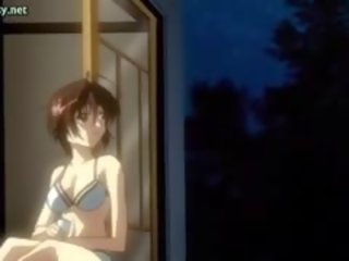 Lascivious anime pupytė gauti jizzed į dušas
