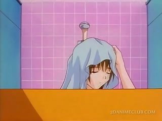 Érzéki hentai siren fantasizing körülbelül trágár film -ban zuhany