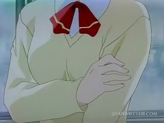 Nevainīgs anime jauns dāma seducing viņai kaislīgas skolotāja