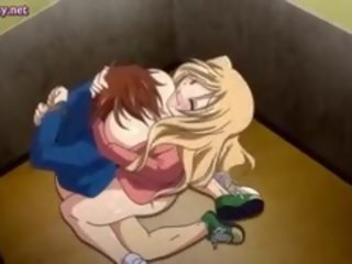 Salds anime iedomāts sieviete jāšana a dzimumloceklis