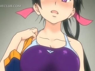 Anime sportowy dziewczyny mający hardcore dorosły film w the