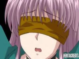 Blindfolded hentai beauty fucked