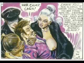 Vintāža evil seksuāls femdom komikss
